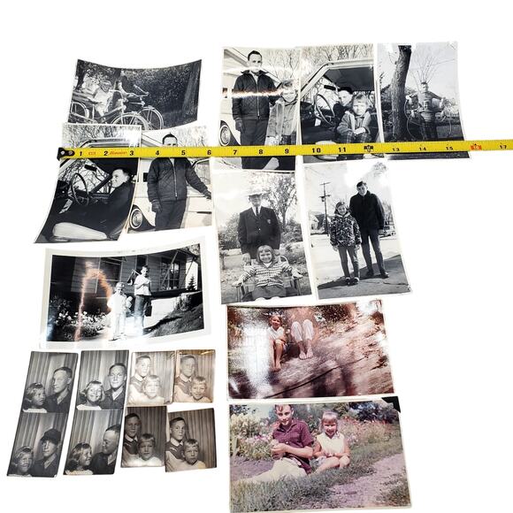 Vtg Junk Drawer Lot of 15 Monochrome Color Photos Siblings Growing Up - Picture 6 of 8